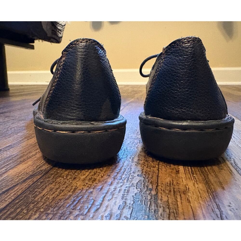 Bolo Cake 13 Black Leather Round Toe Lace Up Oxford Size 10 - Picture 7 of 7